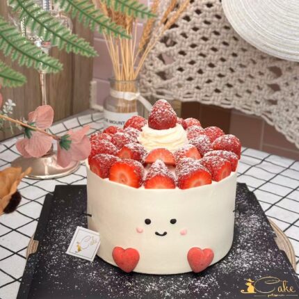 Cute Strawberry Smile Cake