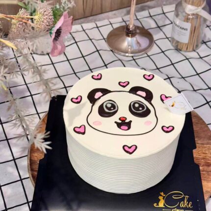 Cute Panda Head Cake