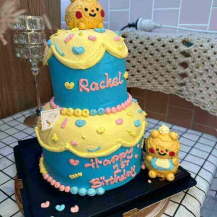 Butter Bear Birthday Cake