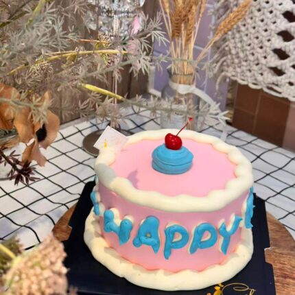 Blue & Pink Cherry Cake