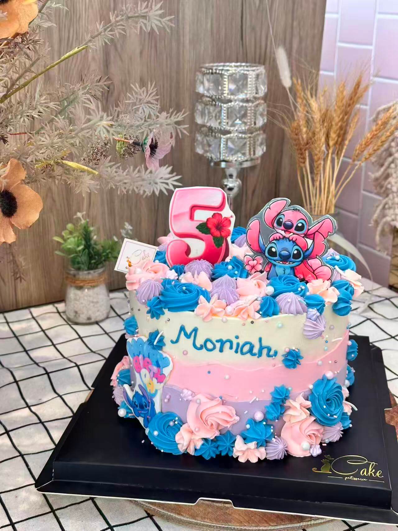 Stitch and Angel Birthday Cake - Image 4