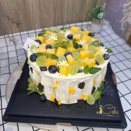 Fresh Garden Fruit Chiffon Cake – iCake Melbourne