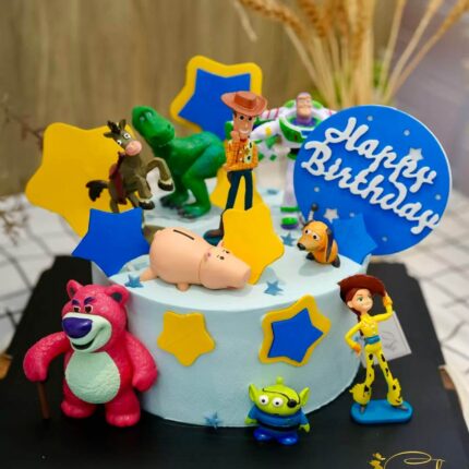 Toy Story Theme Birthday Cake – Fun & Playful Yellow Blue Design | iCake Melbourne