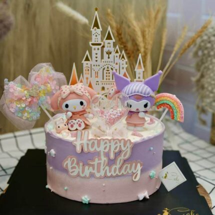 My Melody and Kuromi Cake – Cute Pastel Character Cake by iCake Melbourne