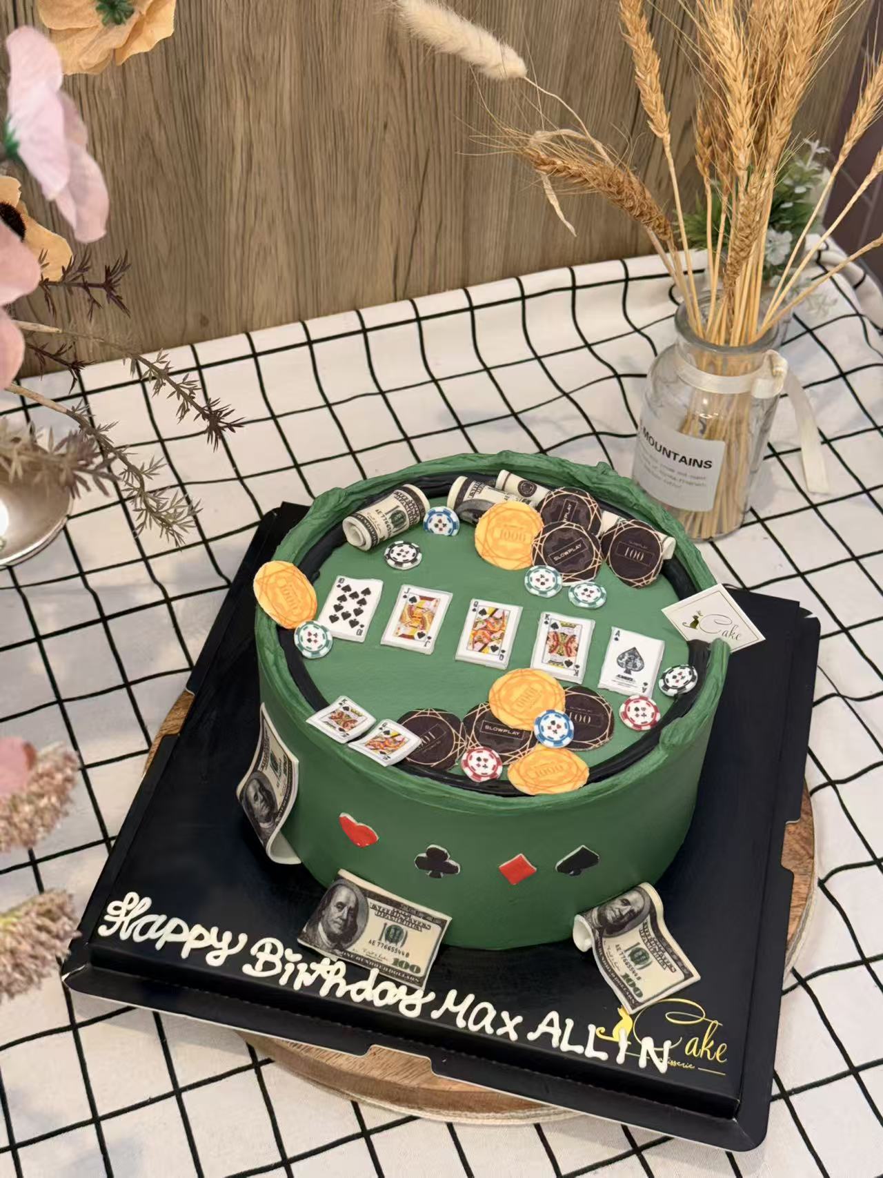 Texas Holdem Poker Cake | Luxury Casino-Inspired Cake by iCake Melbourne