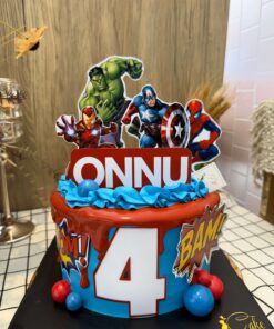 Alternative view of Avengers Superhero Cake - iCake Melbourne