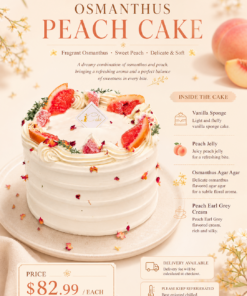 Premium Osmanthus Peach Cake | iCake Melbourne