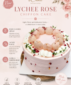 The Exquisite Rose and Lychee Chiffon Cake