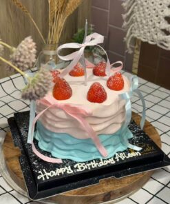 Strawberry Silk & Pastel Ruffles | Custom Birthday Cakes Melbourne