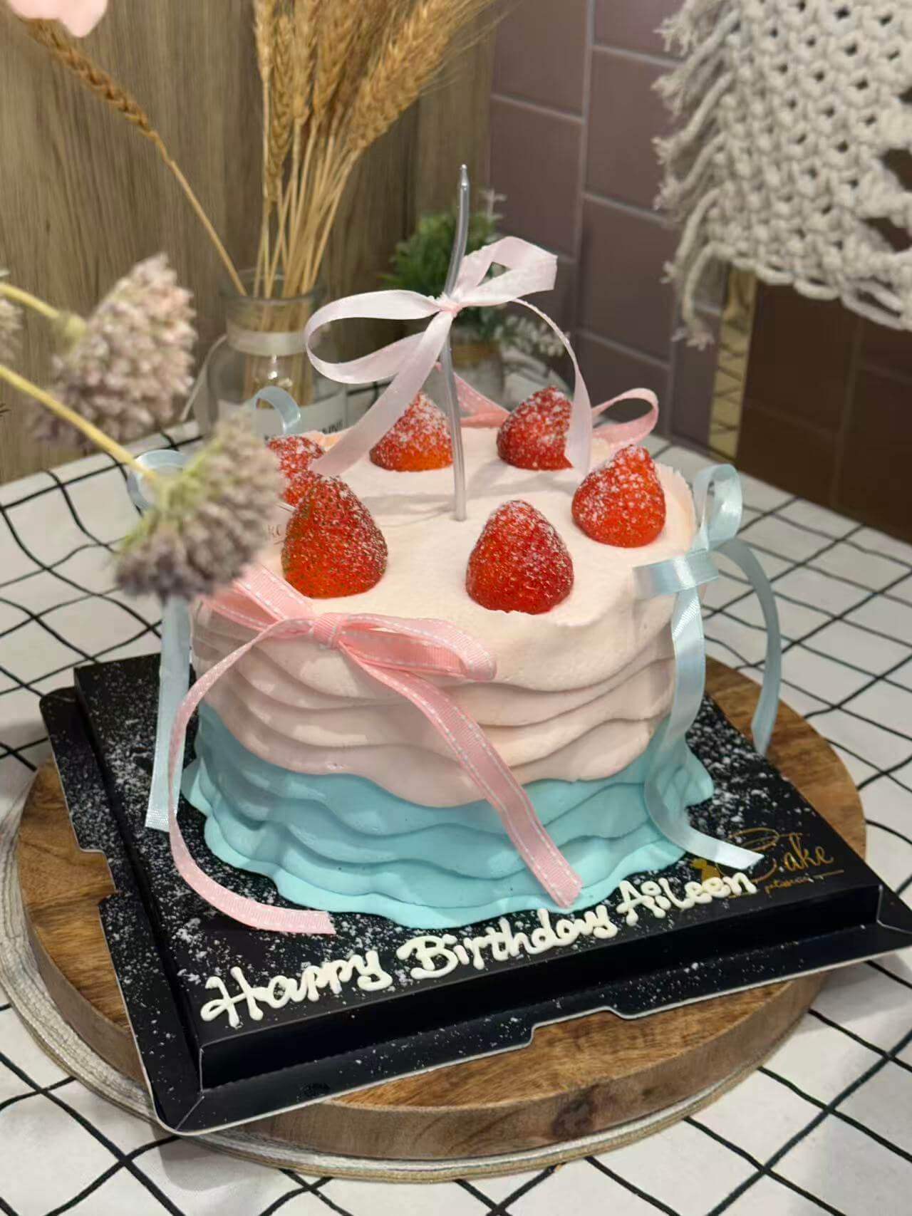 Strawberry Silk & Pastel Ruffles | Custom Birthday Cakes Melbourne