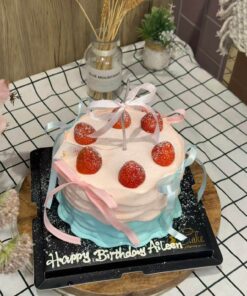 Alternative view of Strawberry Silk & Pastel Ruffles | Custom Birthday Cakes Melbourne