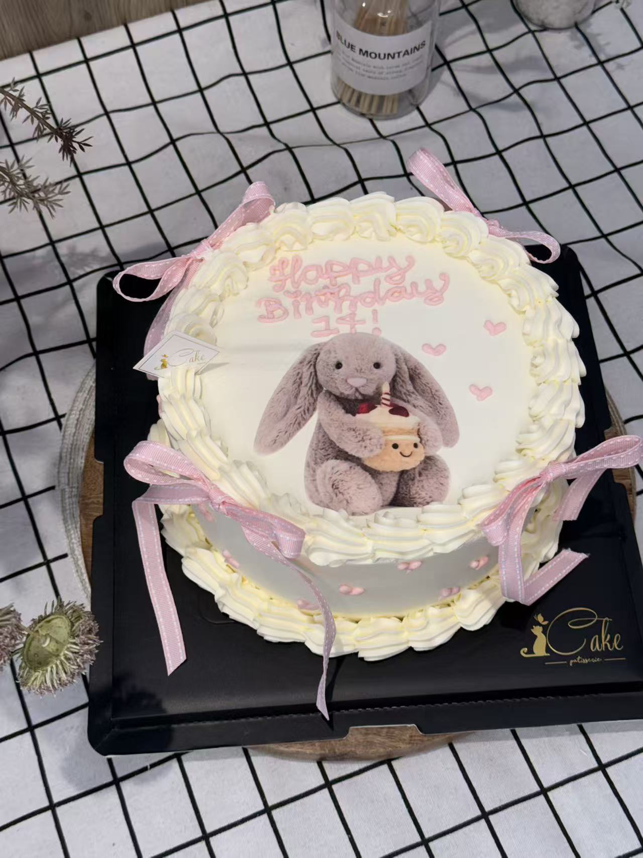 The Sweet Jellycat Ribbon & Edible Image Cake Melbourne Edition