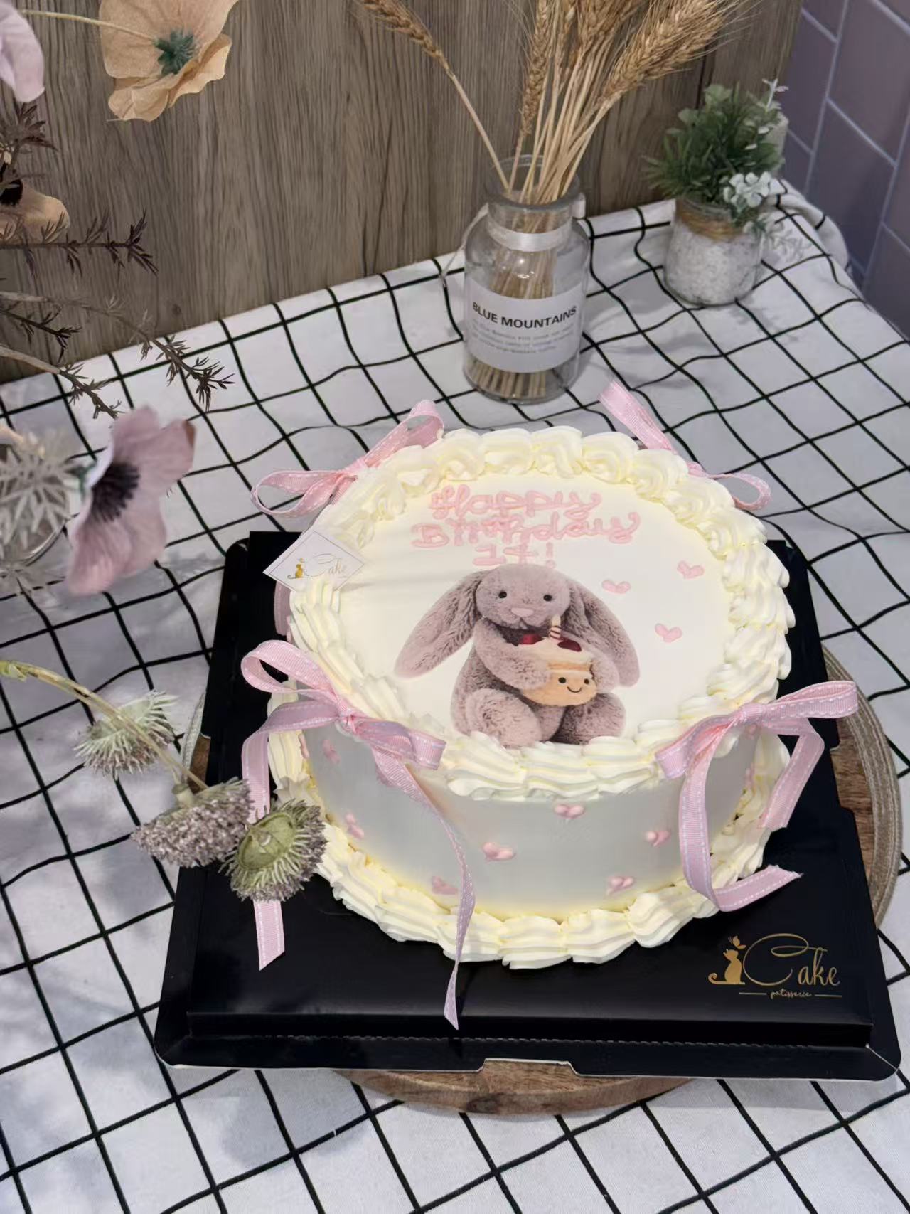 The Sweet Jellycat Ribbon & Edible Image Cake Melbourne Edition - Image 4