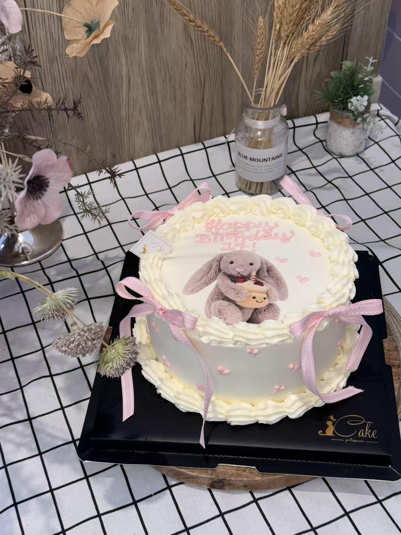 The Sweet Jellycat Ribbon & Edible Image Cake Melbourne Edition - Image 3