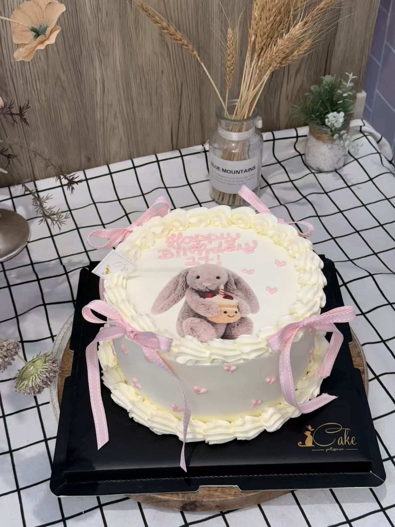 The Sweet Jellycat Ribbon & Edible Image Cake Melbourne Edition - Image 2