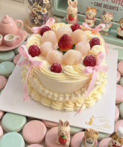 Blushing Raspberry & Lychee Chiffon | iCake Melbourne