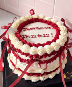 The Modern Renaissance of Nostalgia: Red Ribbon Vintage Cake