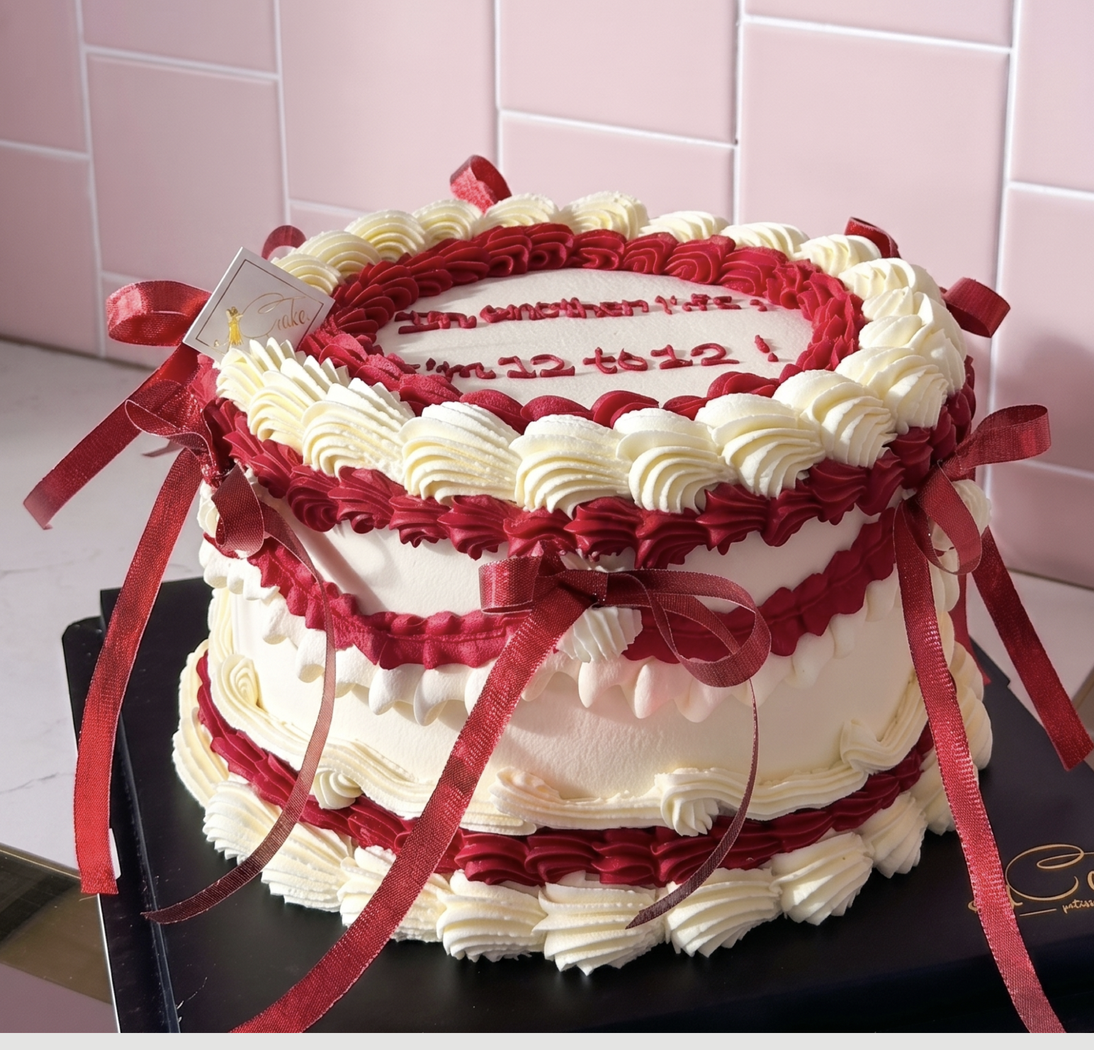 The Modern Renaissance of Nostalgia: Red Ribbon Vintage Cake - Image 2