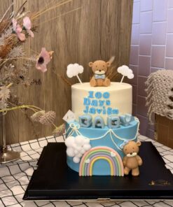 The Cute Teddy Bear Birthday Cake Melbourne Edition: Pastel Rainbow & Clouds