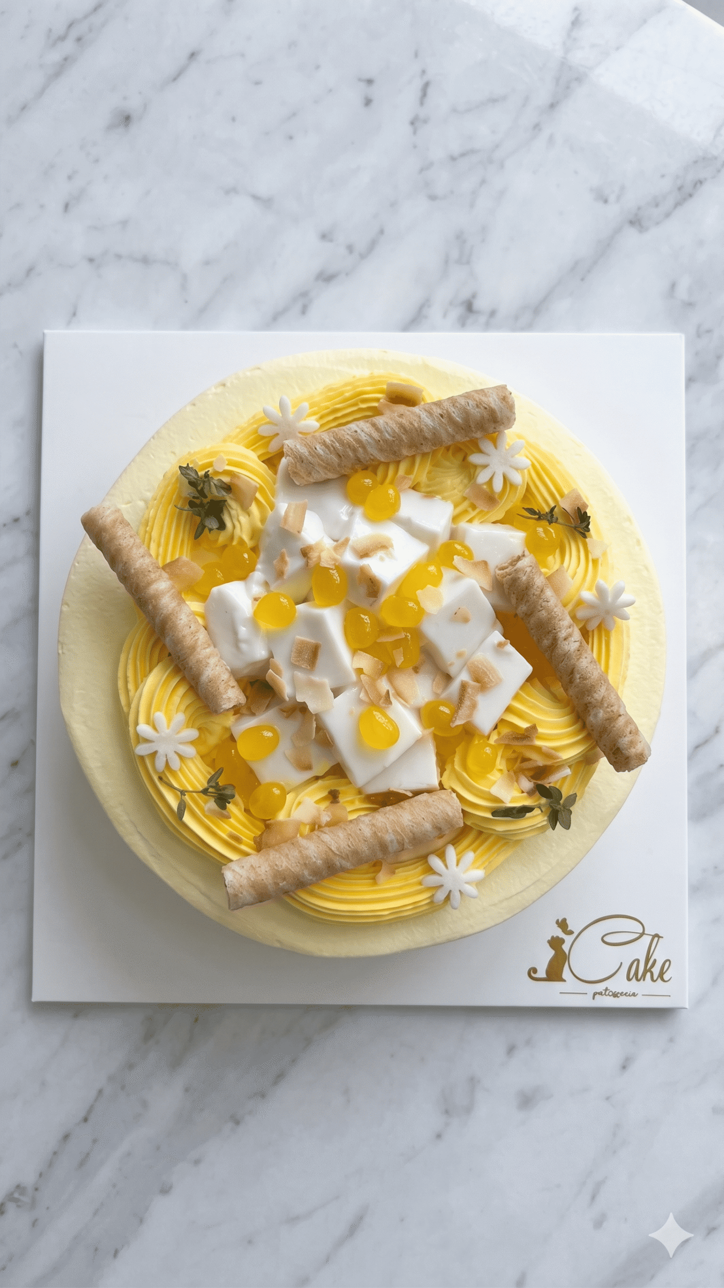 Coconut Mango Crepe Cake | Tropical Mille Crepe | iCake Melbourne by iCake Melbourne