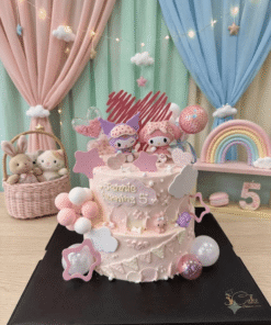 Alternative view of The Kuromi & My Melody Celestial Dreamscape | Birthday Cake Melbourne