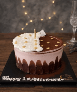 The Velvet Eclipse: Dual Texture Aesthetic Cake