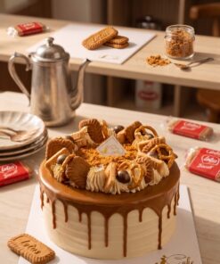 The Amber Contrast: Signature Biscoff Chiffon