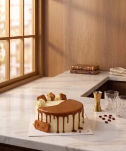 The Amber Contrast: Signature Biscoff Chiffon