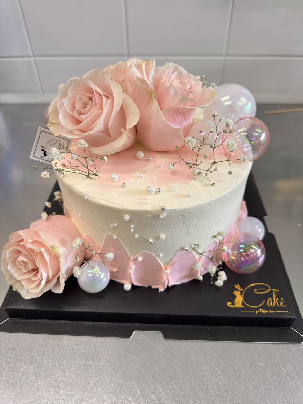 Exquisite Pink Rose Cake in Melbourne | iCake Delights - Image 3